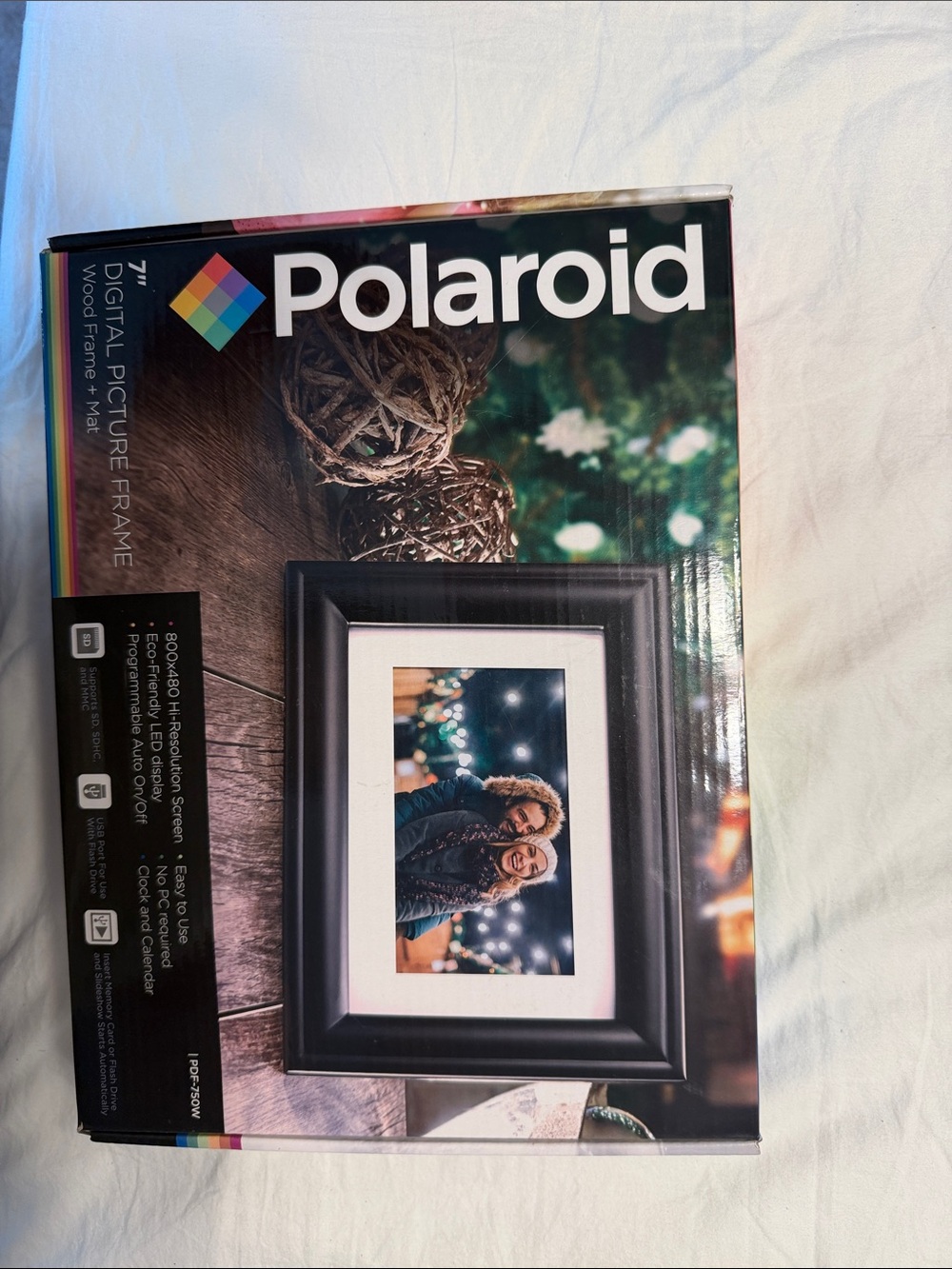 Polaroid Black Digital Picture Frame with White Mat